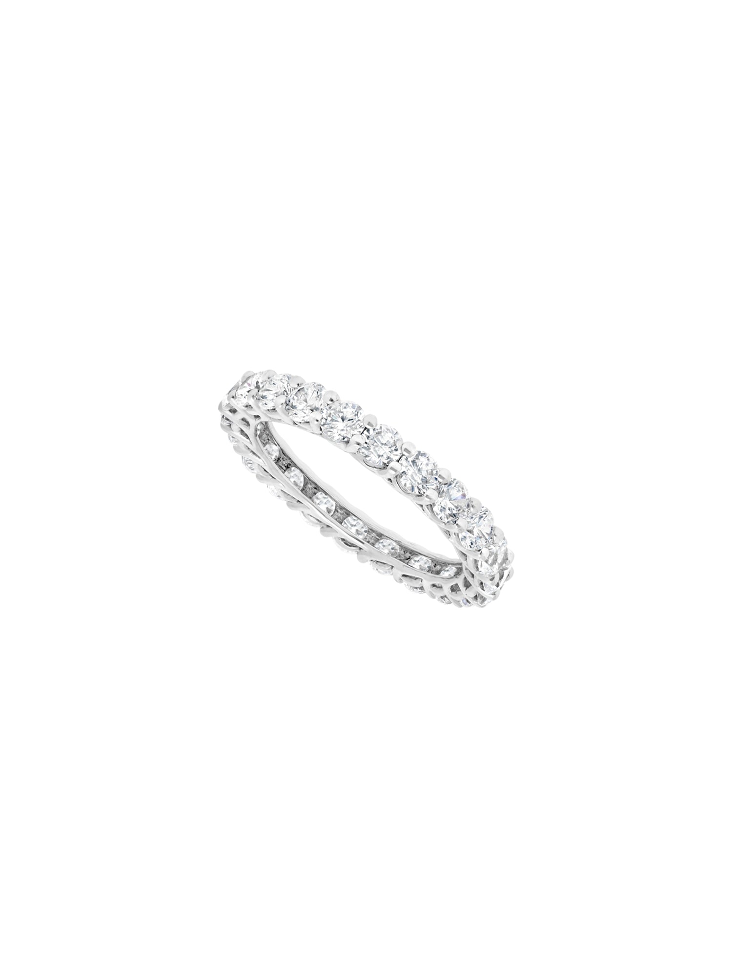 1qty NEW / Or gris 18 ct Alliance or gris 18 carats sertie de Burmalite™ taille brillant // RECO : 690€