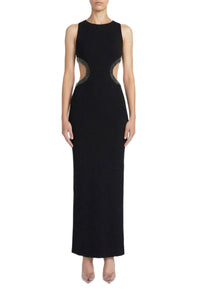 Robe longue Luna effet miroir - Black