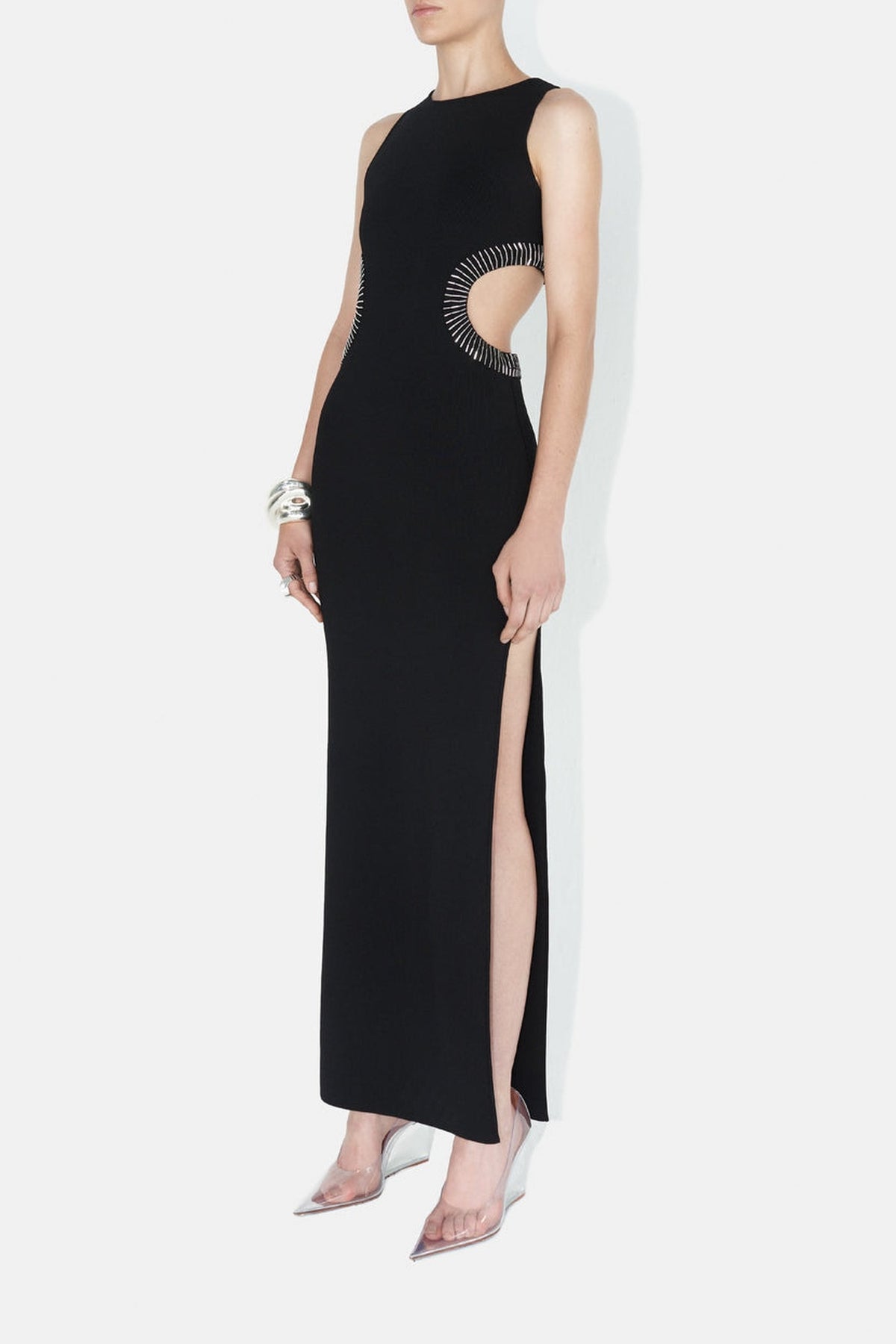 Robe longue Luna effet miroir - Black