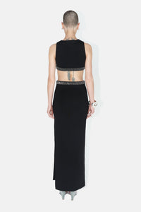 Robe longue Luna effet miroir - Black