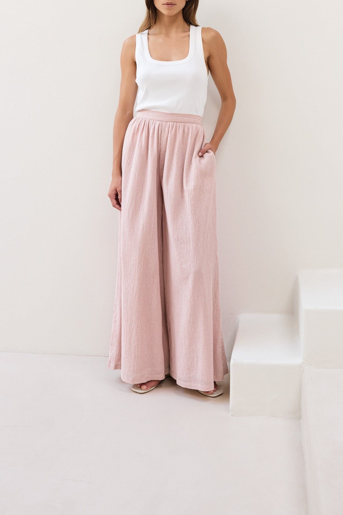 Pantalon fluide Le Nicolet - Rose Clair