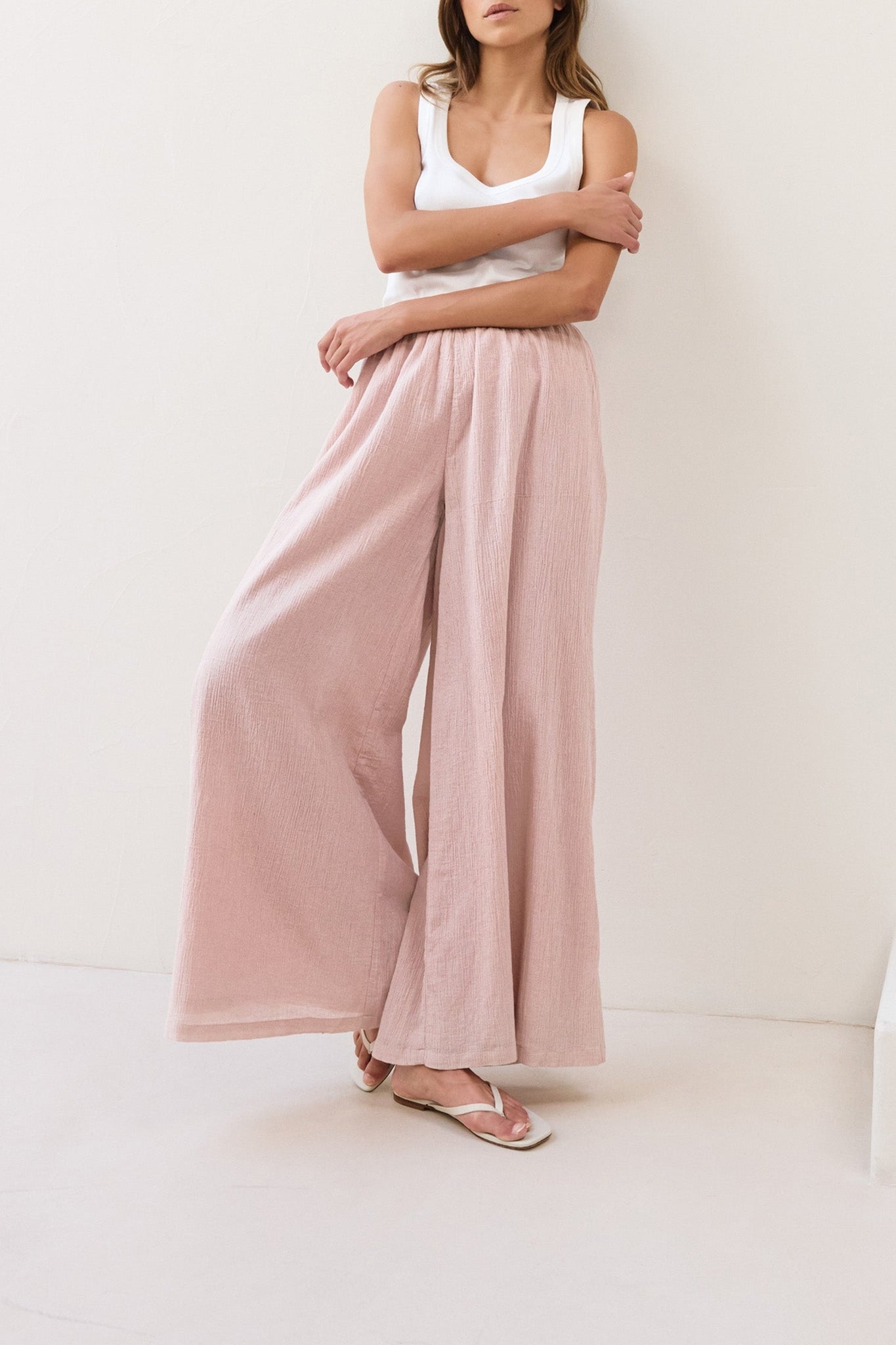 Pantalon fluide Le Nicolet - Rose Clair