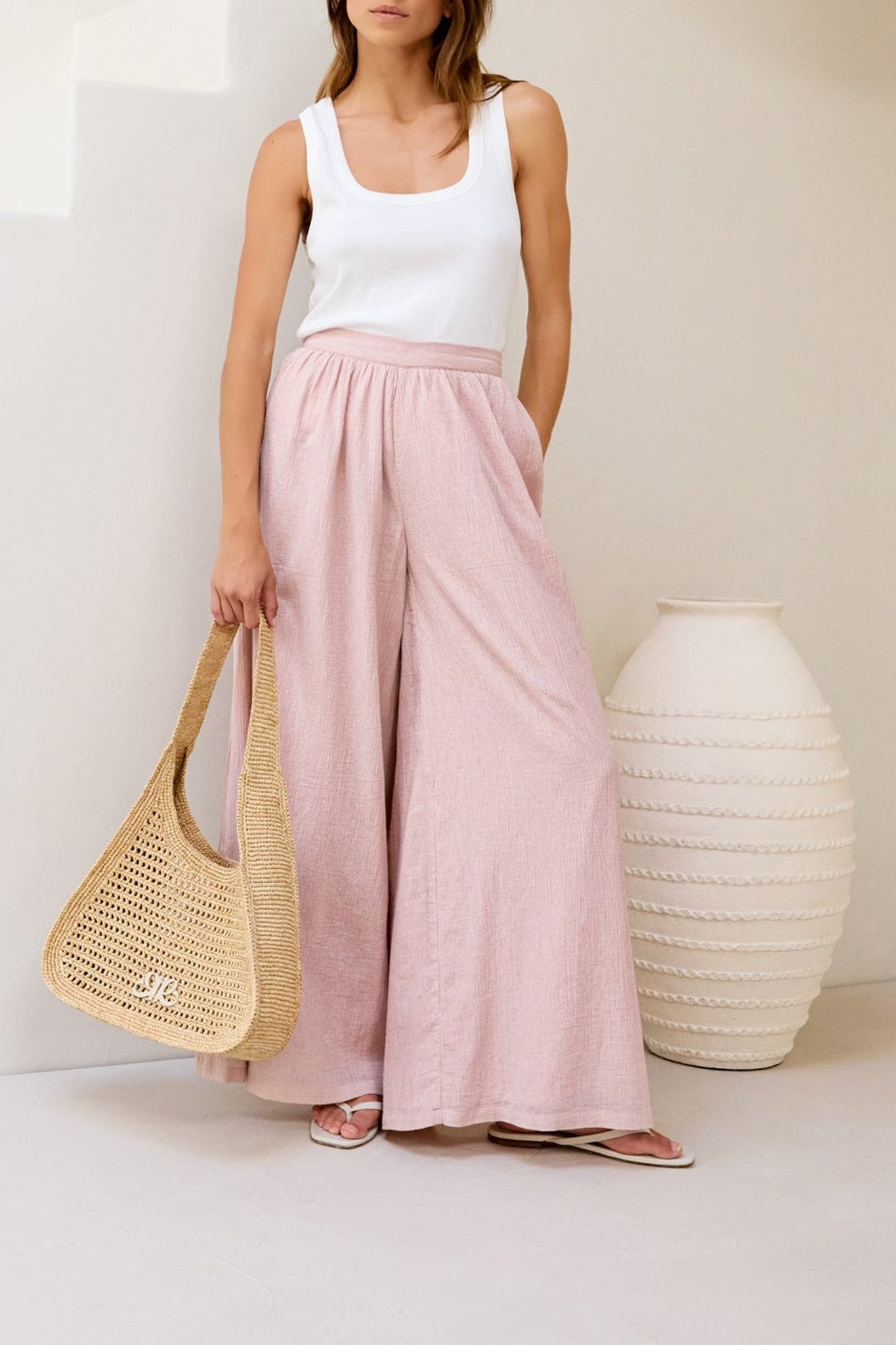Pantalon fluide Le Nicolet - Rose Clair