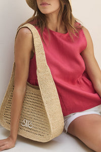 Top Le Prevert en lin - Rose Fuschia
