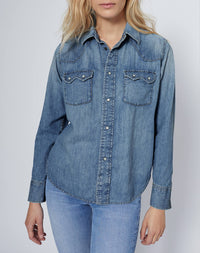Sawtooth Western shirt - Indigo
