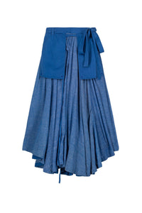 Jupe Post coupe midi - Blue