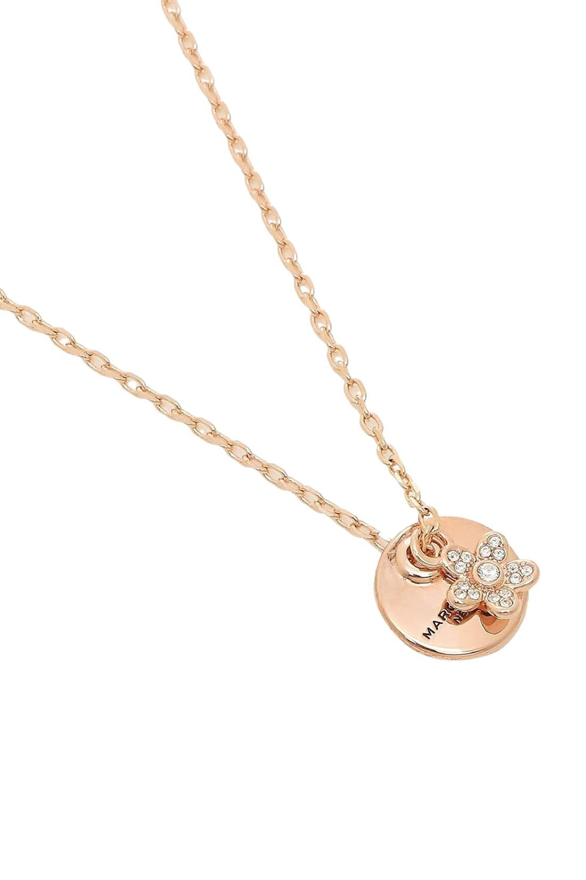Collier Mj Coin Flower en laiton - Rose Gold