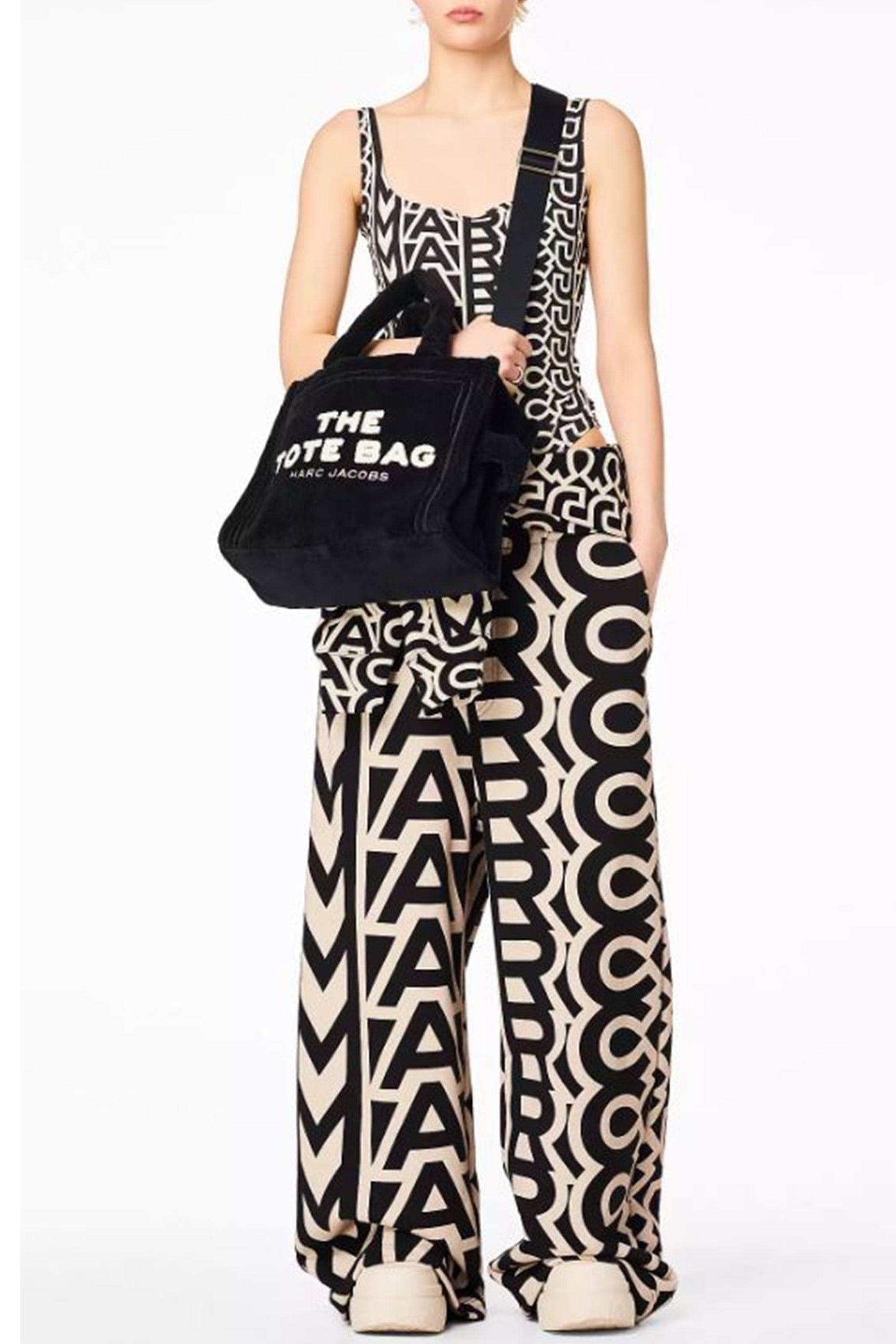 Sac à bandoulière The Tote Bag en fausse fourrure - Black