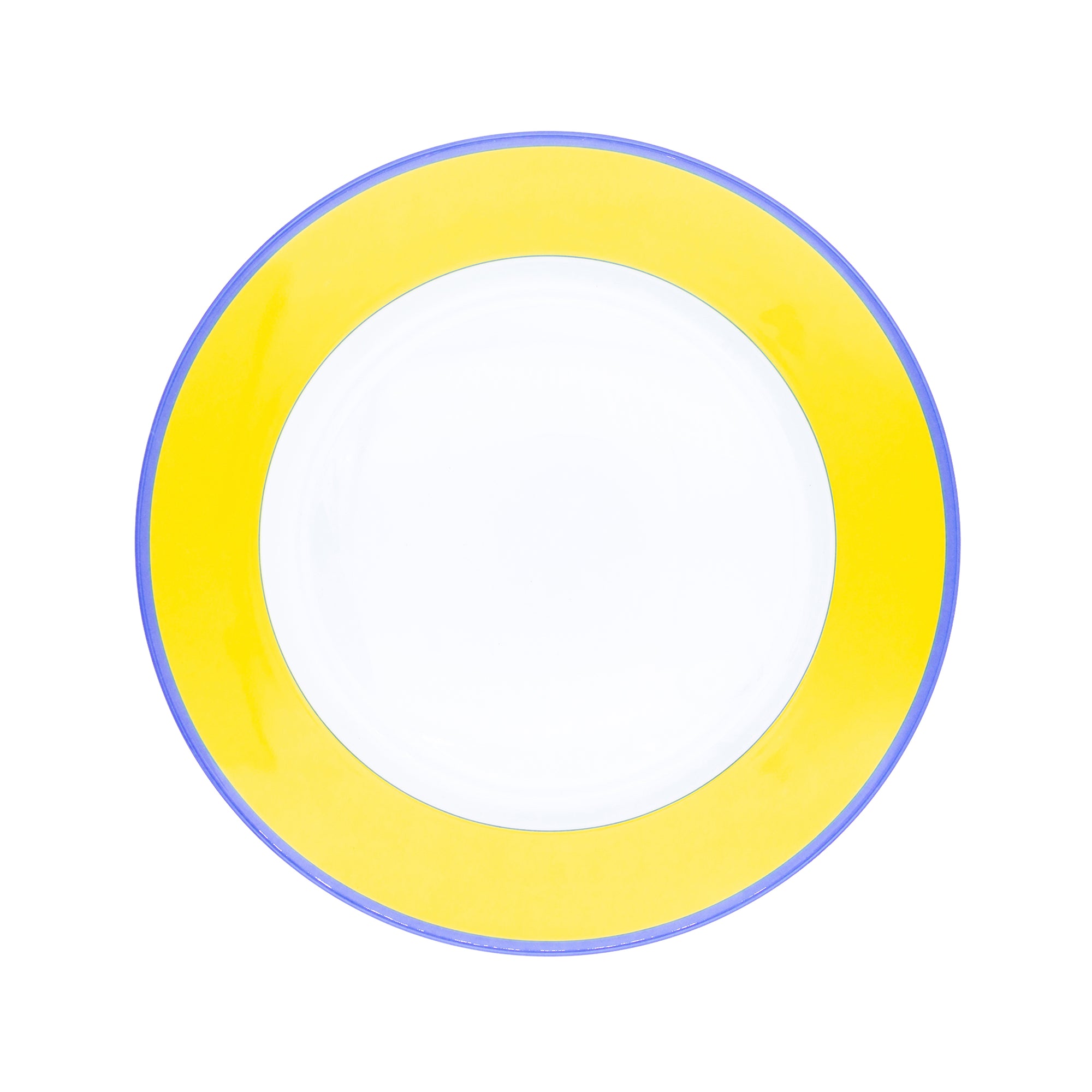 Assiette de présentation Monet en porcelaine - Jaune & Bleu