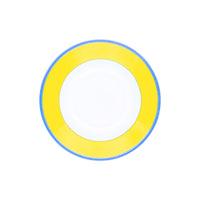 Assiette creuse Monet en porcelaine - Jaune & Bleu