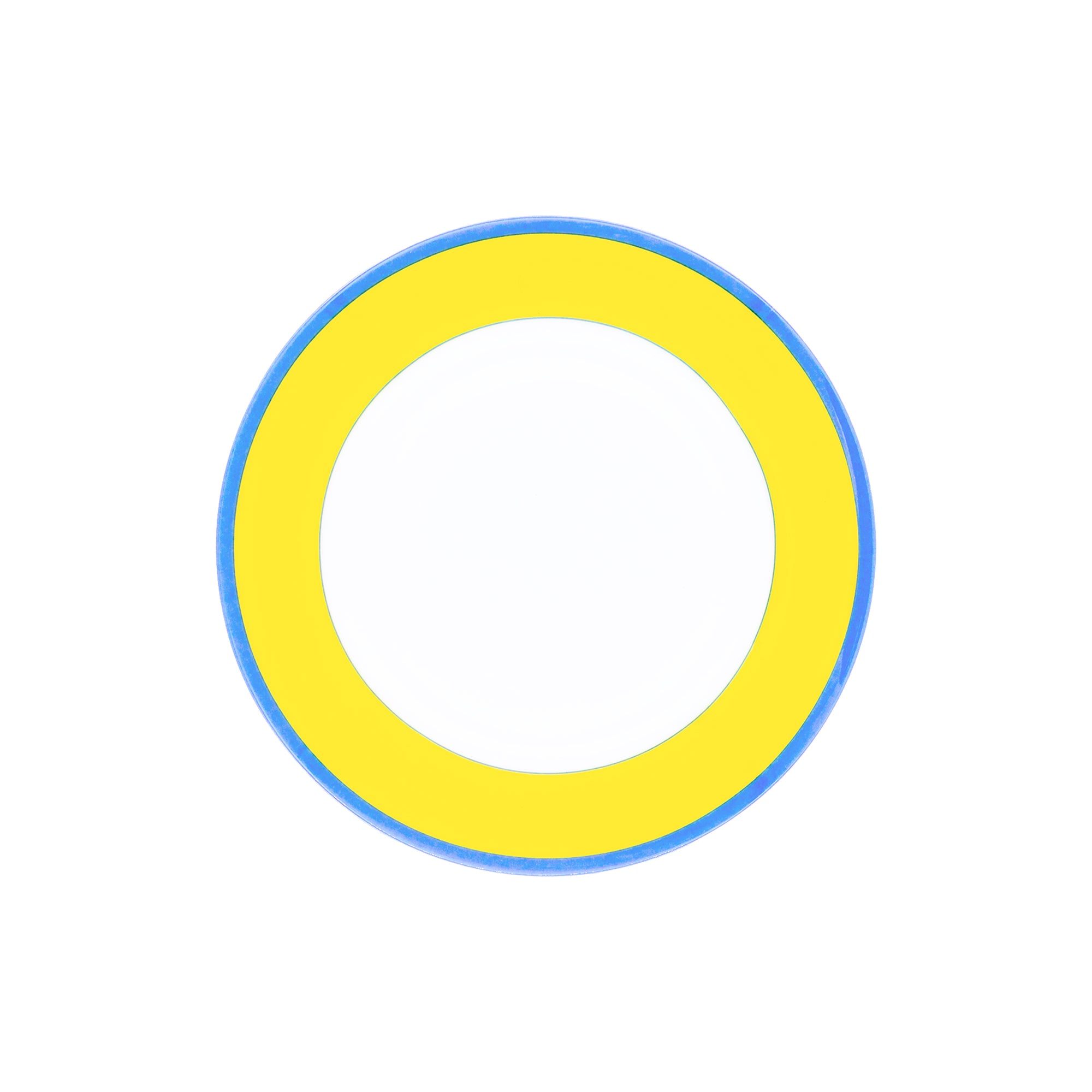 Assiette calotte Monet en porcelaine - Jaune & Bleu