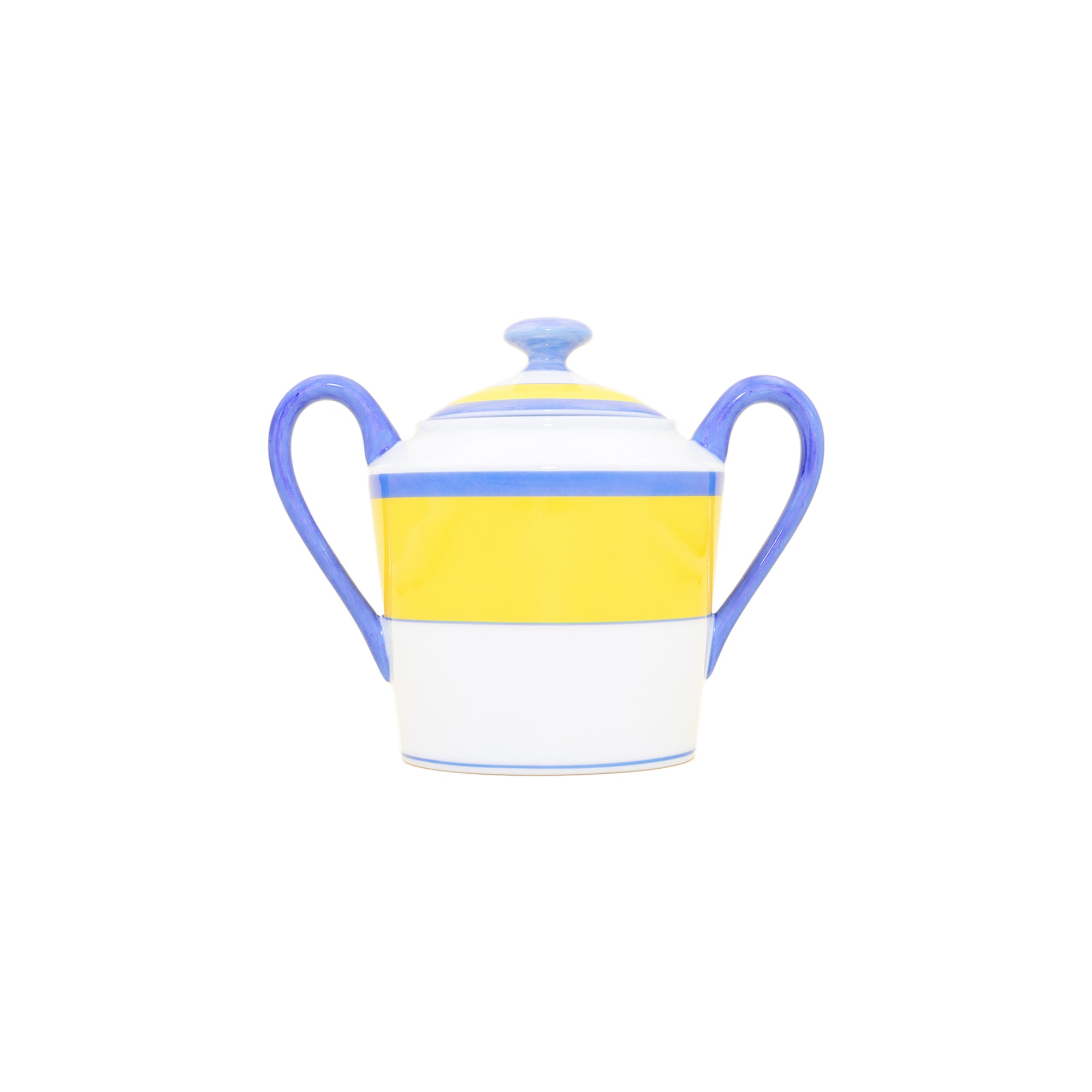 Sucrier Monet en porcelaine - Jaune & Bleu