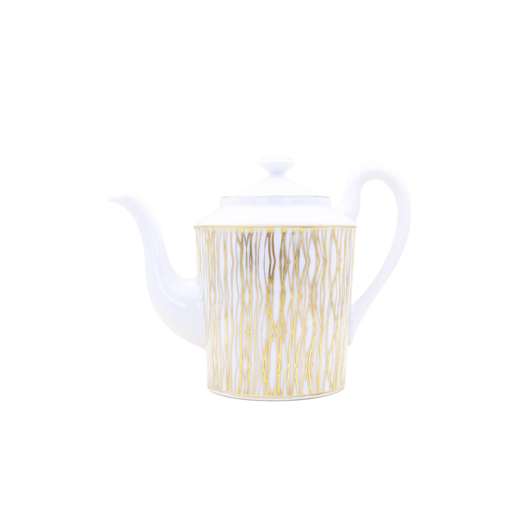 Verseuse pour 6 Tasses Fil d'or en porcelaine - Or