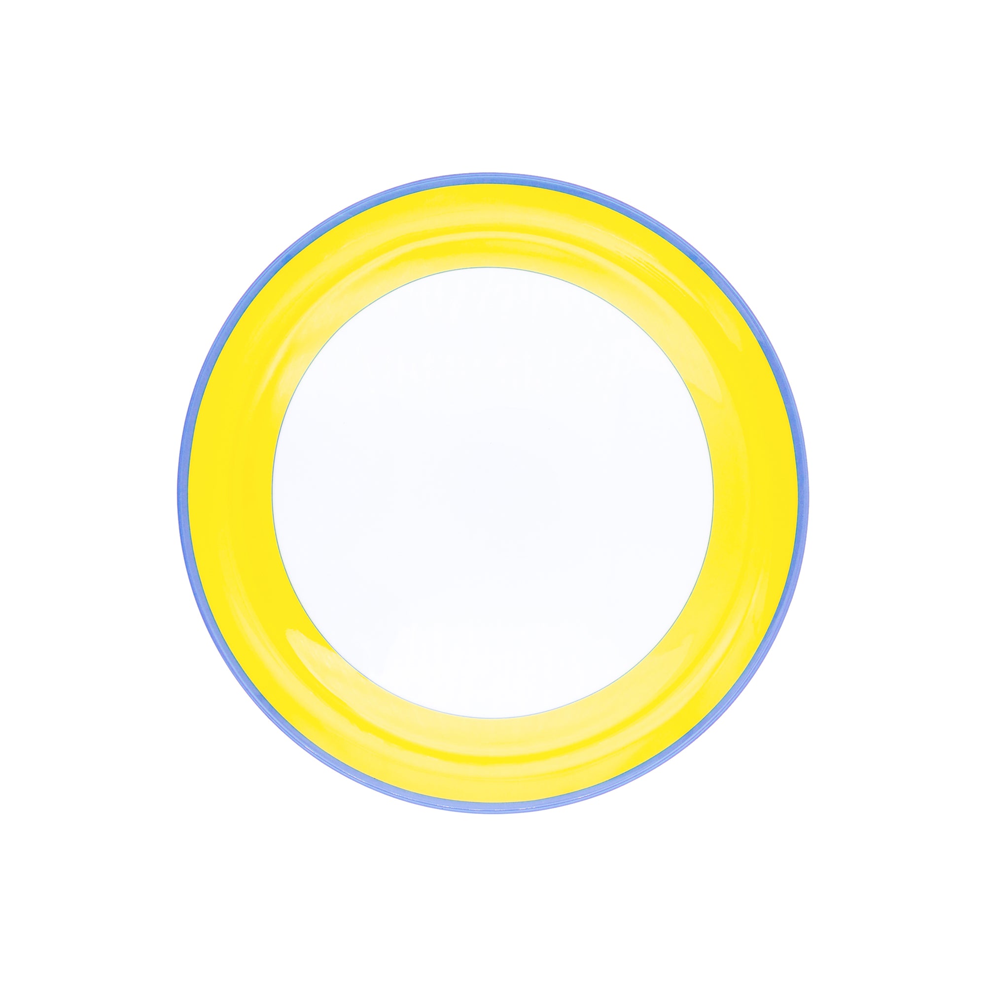 Plat à tarte Monet en porcelaine - Jaune & Bleu