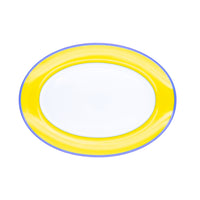 Plat ovale Monet en porcelaine - Jaune & Bleu
