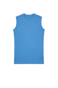 Débardeur uni en jersey de coton - Blue