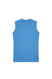 Débardeur uni en jersey de coton - Blue