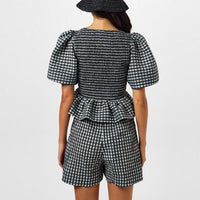 Blouse péplum volanté - Egret