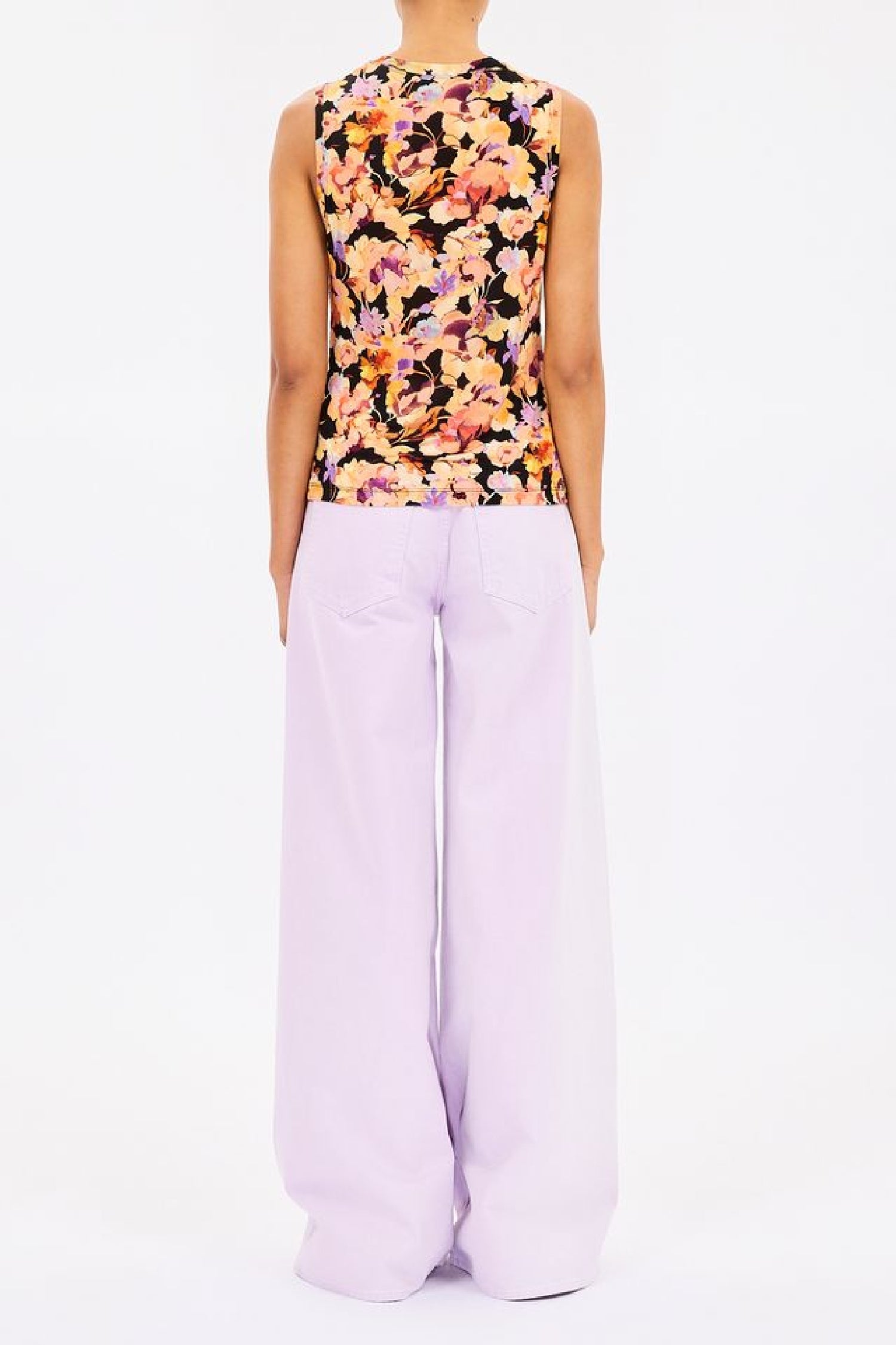 Top Ines sans manches - Night Bloom