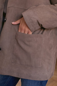 Veste Le Doyle en cuir - Marron Clair