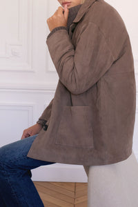 Veste Le Doyle en cuir - Marron Clair