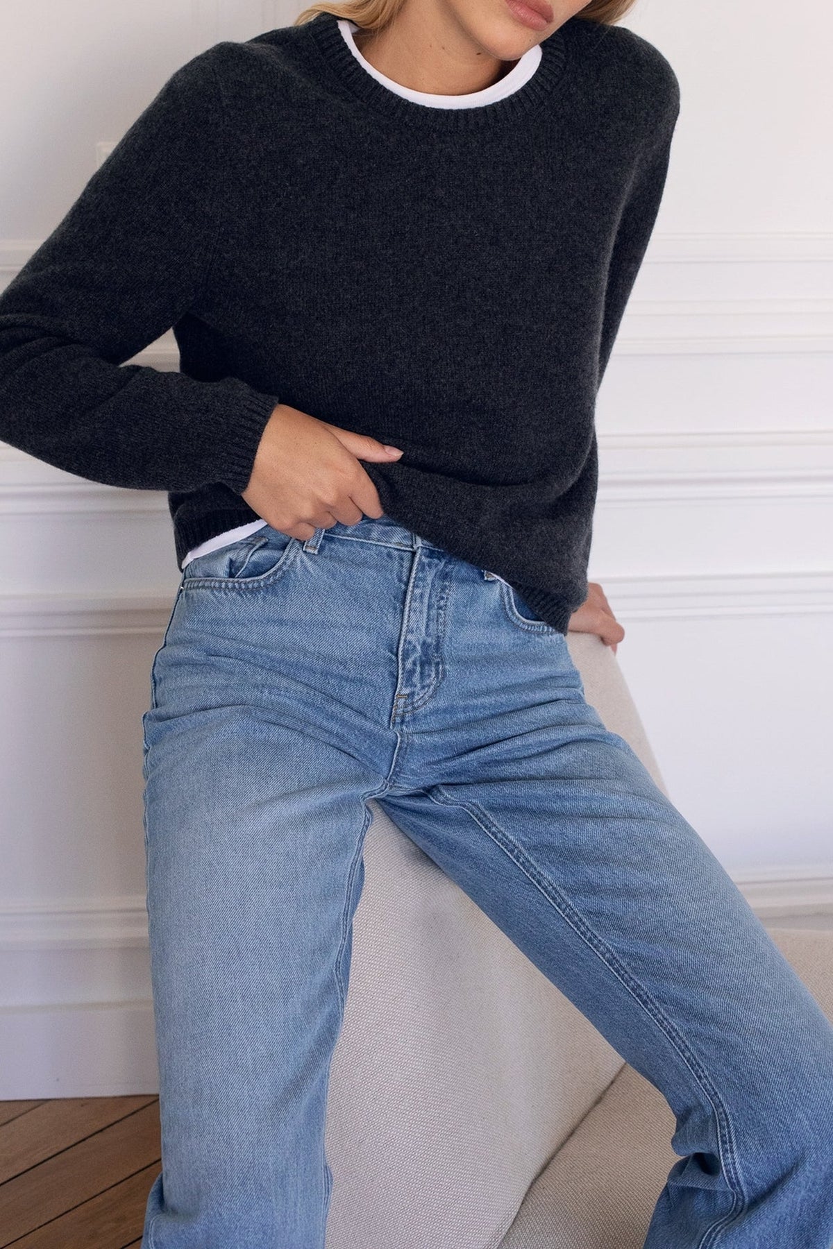 PRIX RECO : 110 // Pull Le Rimbaud en cachemire - Gris anthracite