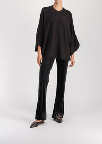 Oversized 3/4-sleeve woollen jumper - Ebene