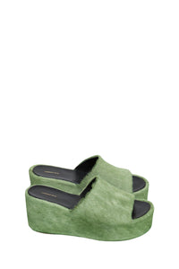 Sandales à plateforme Greece en cuir - Green