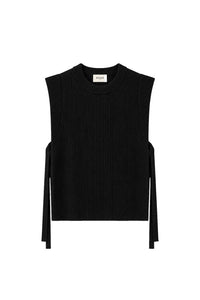 Le Travolta Sleeveless Sweater - Black