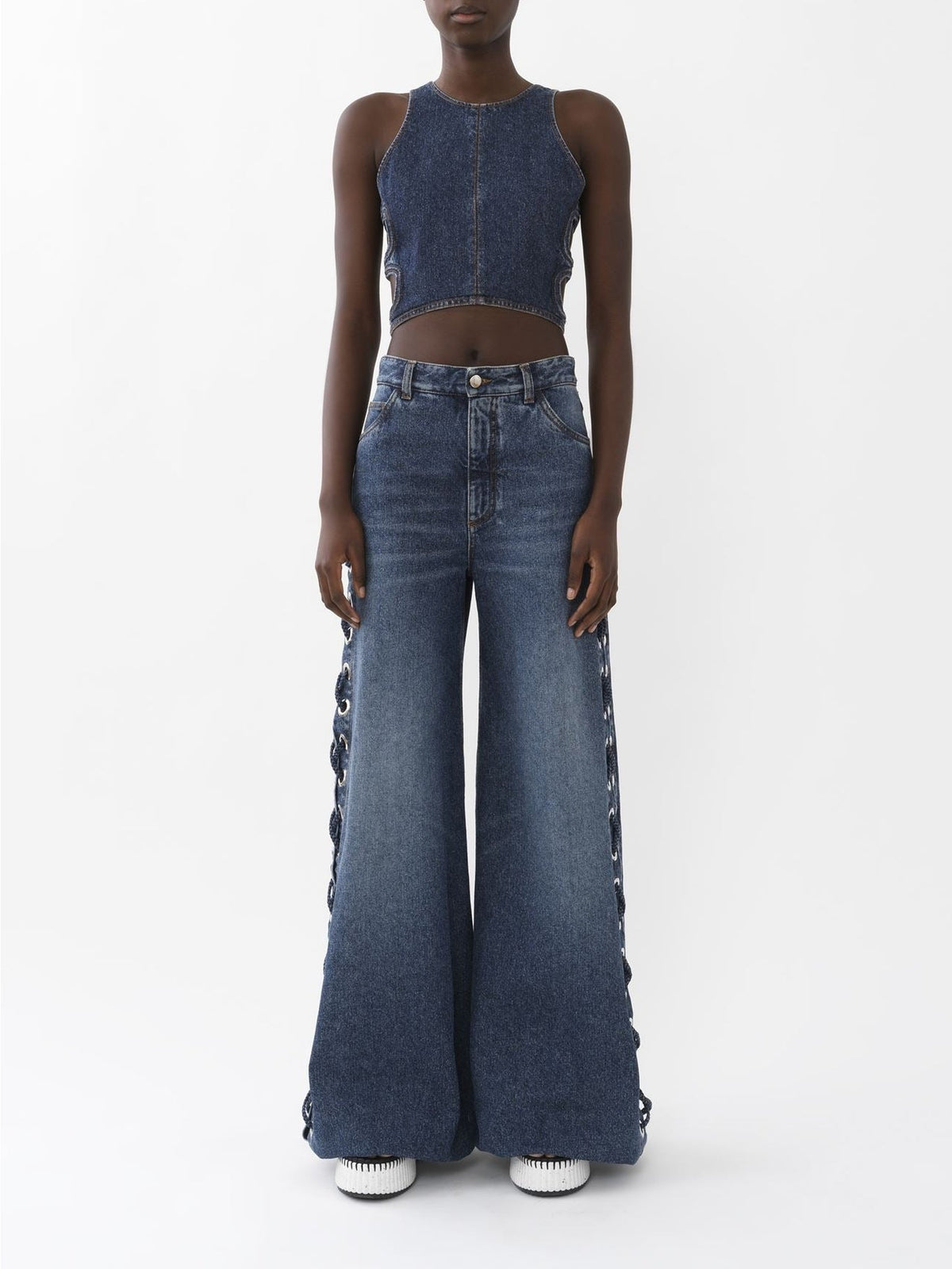 Faded Denim TROUSERS - Faded Denim