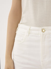 BASEPLUS_White TROUSERS - White