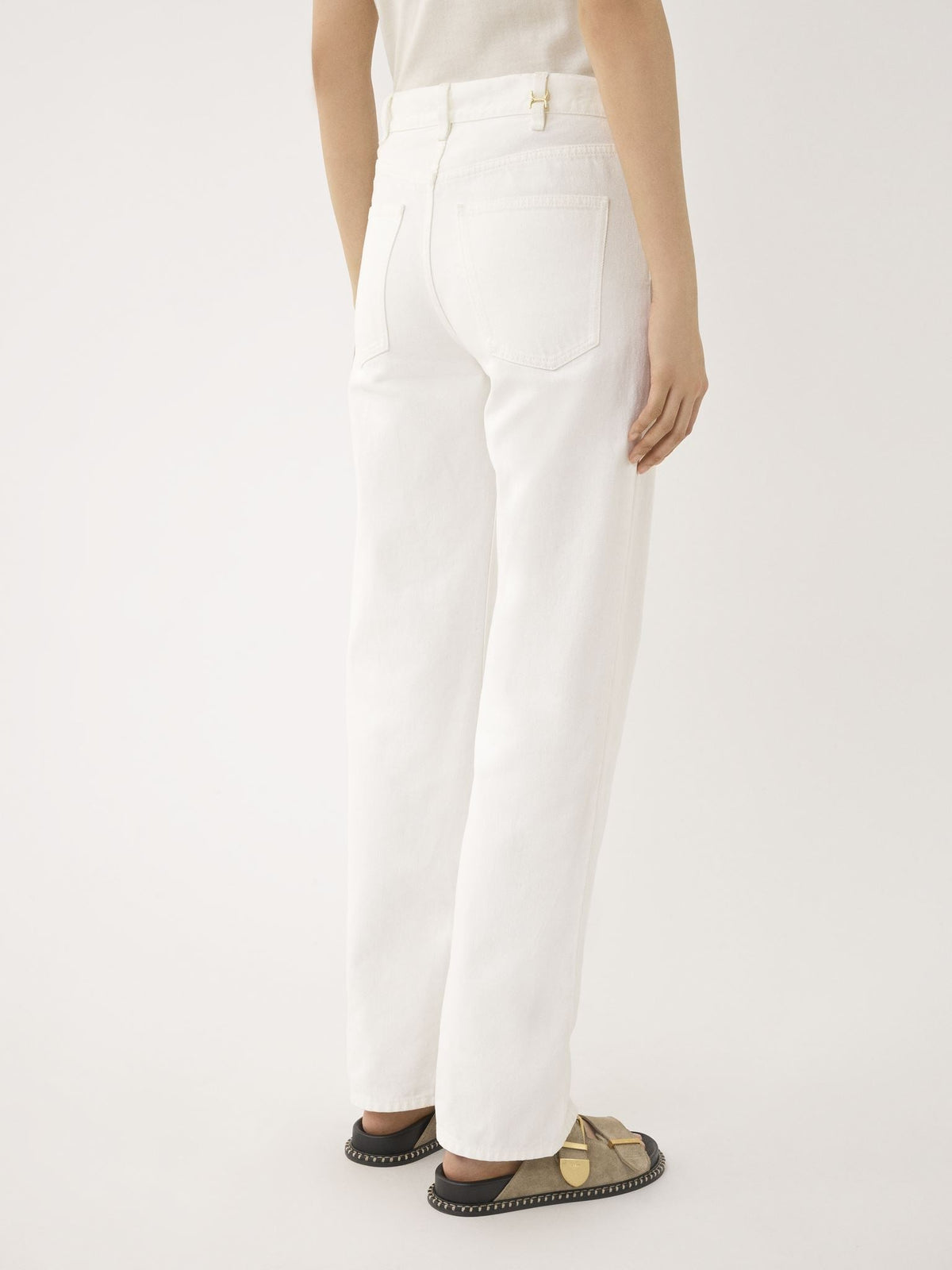 BASEPLUS_White TROUSERS - White