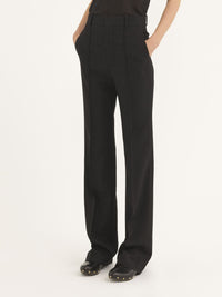 BASEPLUS_Black HIGH WAISTED STRAIGHT PANT - Black