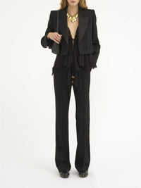 BASEPLUS_Black HIGH WAISTED STRAIGHT PANT - Black