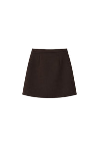 Jupe Le Voltaire en laine - Marron foncé