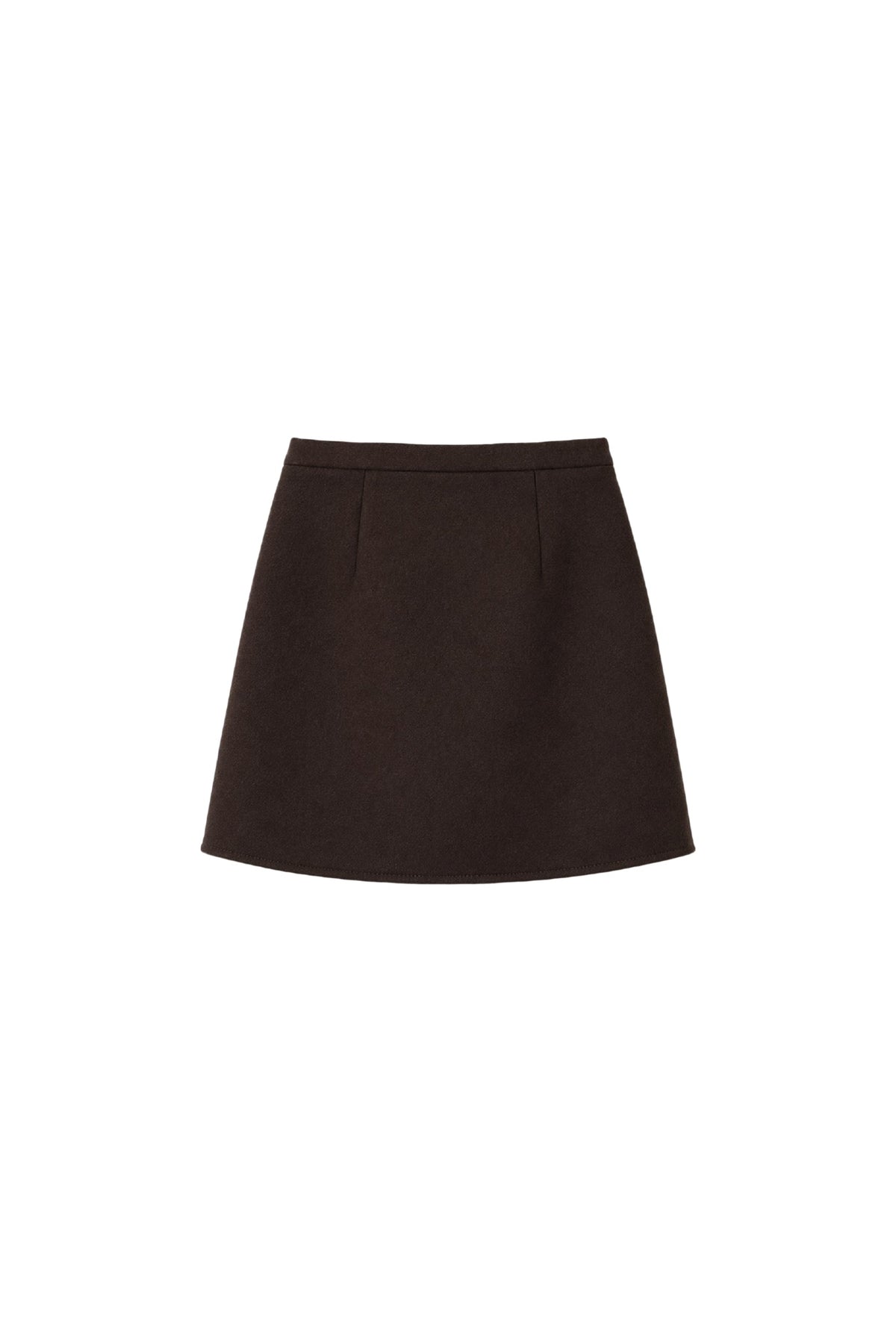 Jupe Le Voltaire en laine - Marron foncé