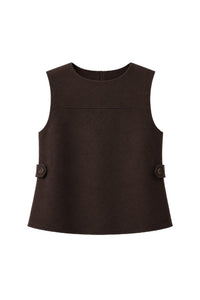 Top Le Verlaine en laine - Marron foncé