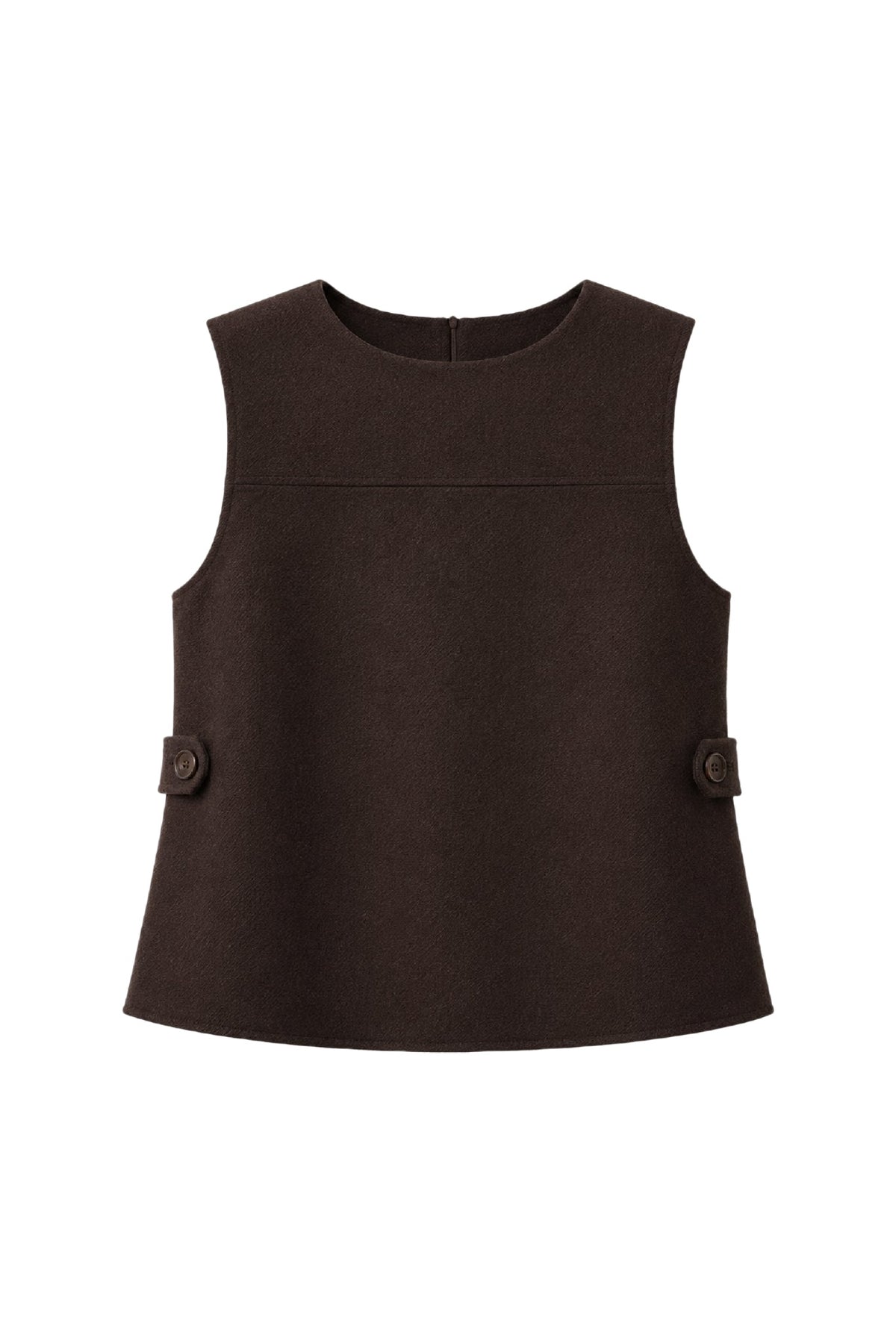 Top Le Verlaine en laine - Marron foncé