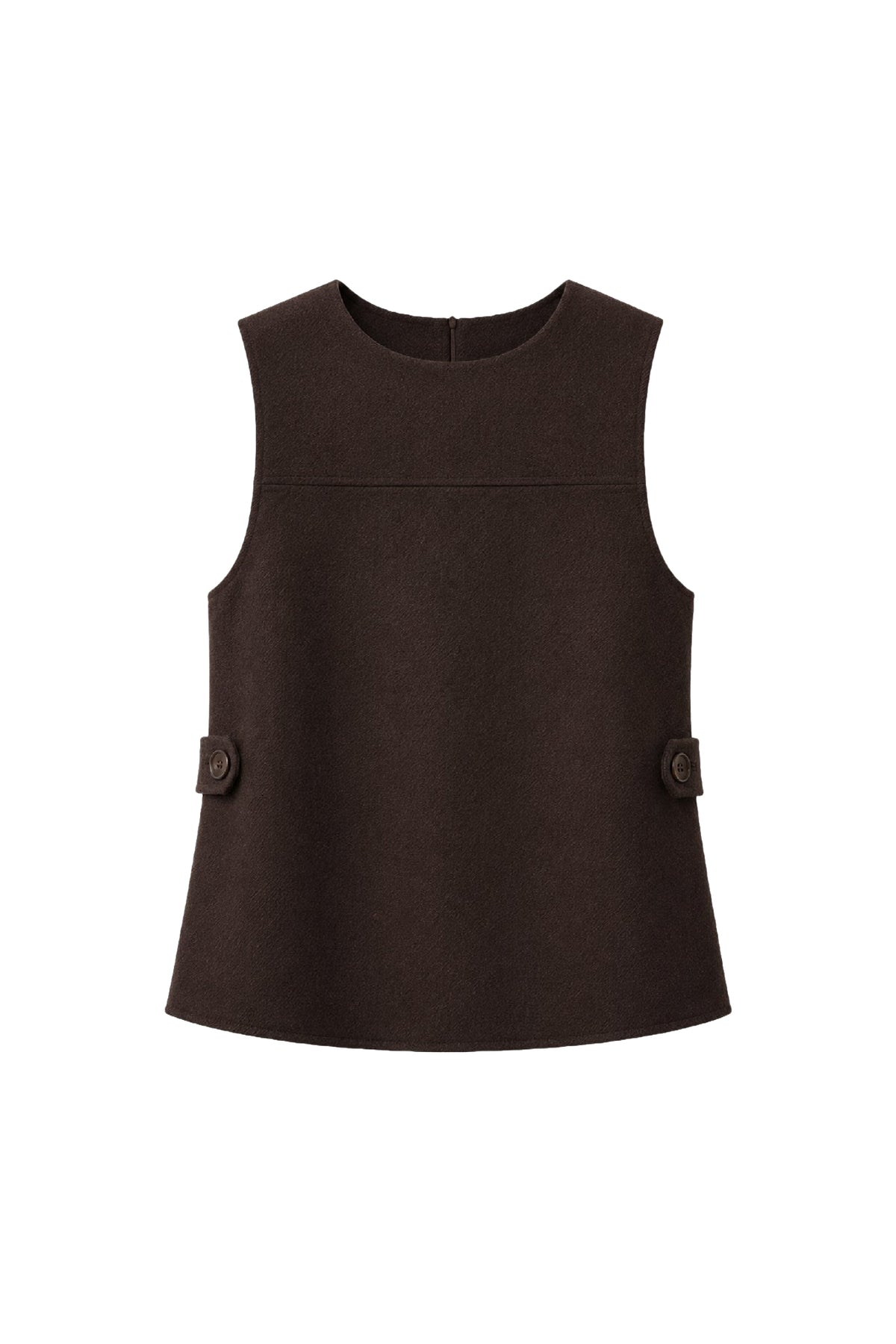Le Verlaine wool top - Dark brown