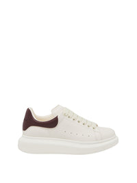 Sneakers avec logo en cuir - Off White Bordeaux