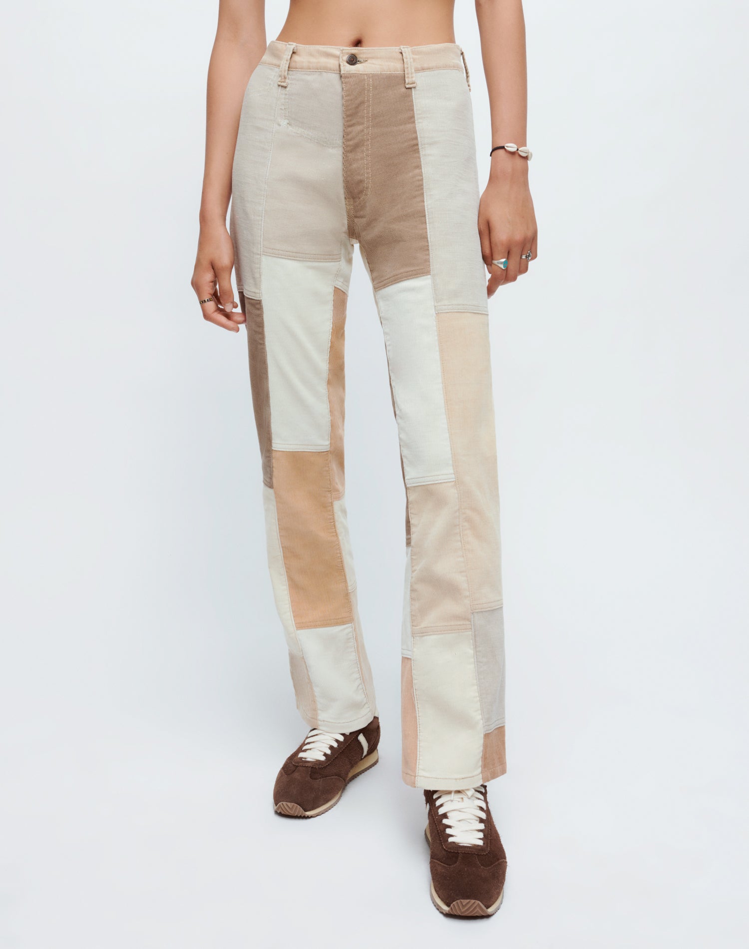 70's loose flare jeans - Patched Cord