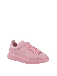Sneakers à semelle épaisse en cuir - Pink