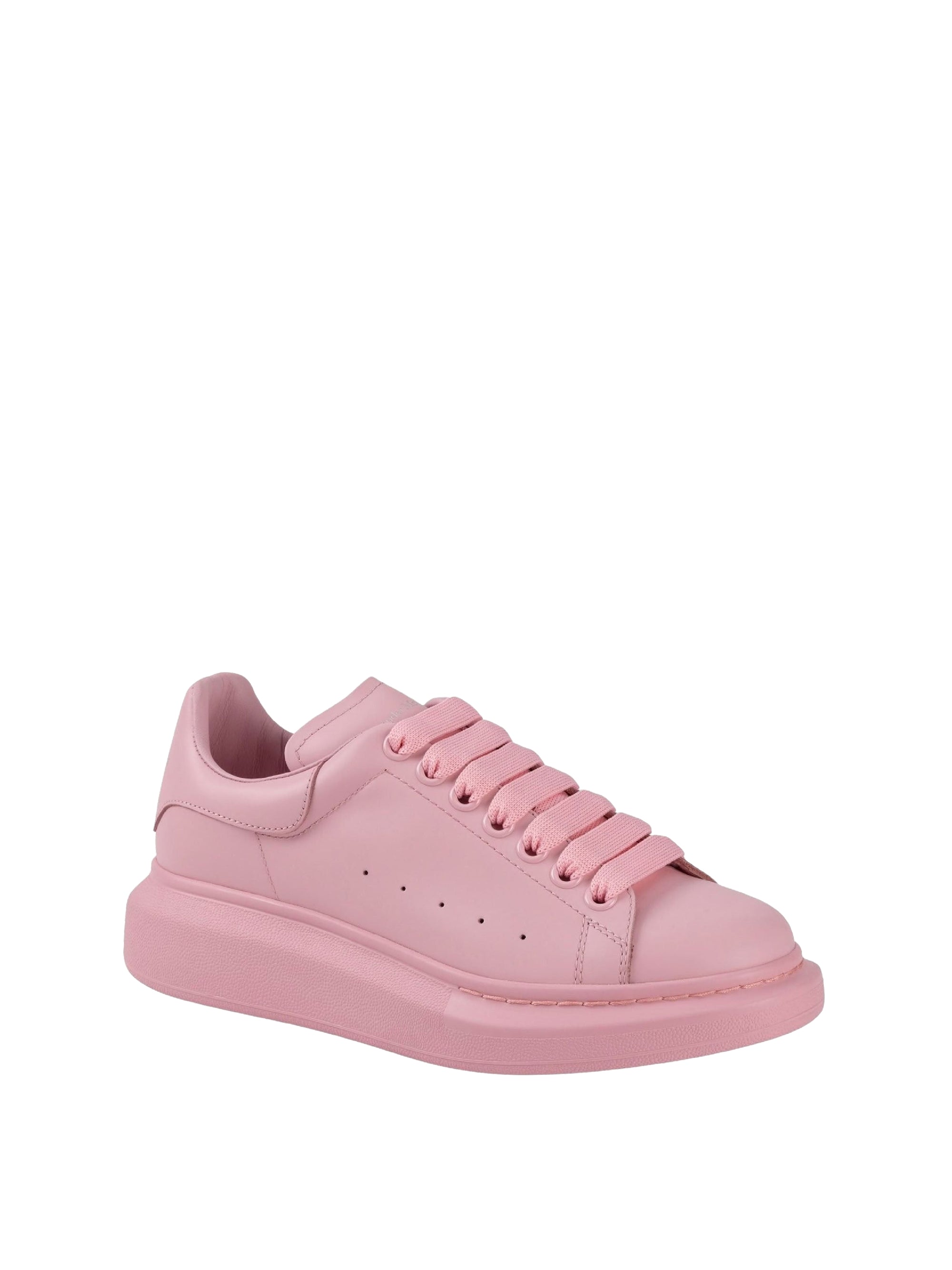 Sneakers à semelle épaisse en cuir - Pink