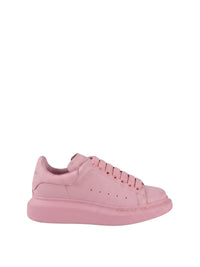 Sneakers à semelle épaisse en cuir - Pink