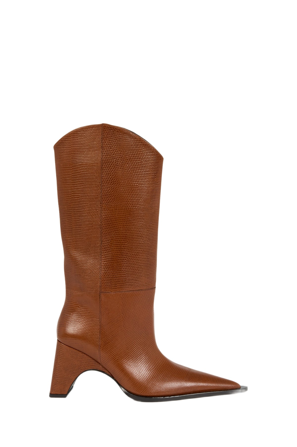 Bottes Cowboy Bridge 90 imprimé lézard en cuir - Brown