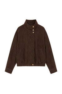 PRIX RECO : 220 // Veste Le Richie en daim - Marron foncé