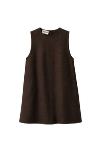 PRIX RECO : 90 // Robe Le Emie en laine - Marron foncé