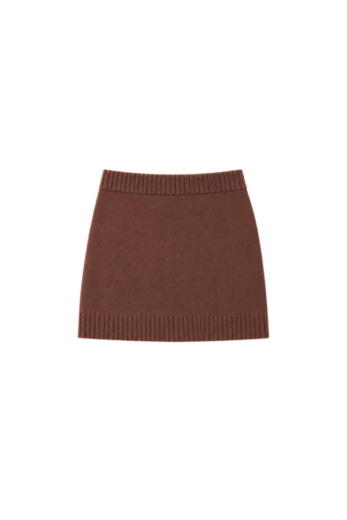 PRIX RECO : 75 // Jupe Le Feyder en laine - Marron moyen