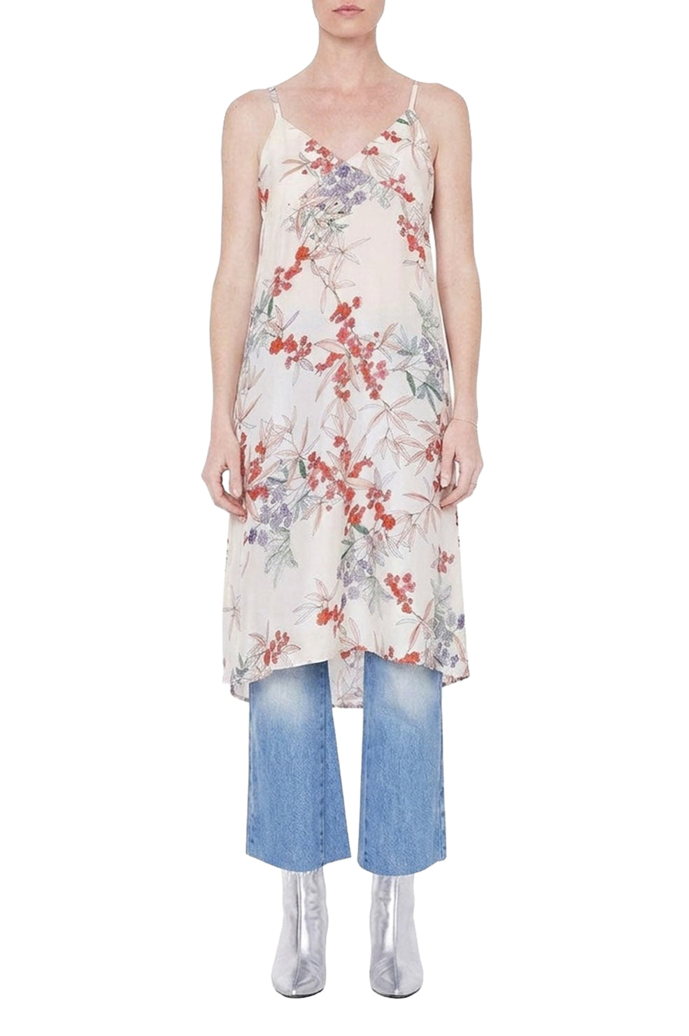 Robe midi Aubrey en soie - Cream