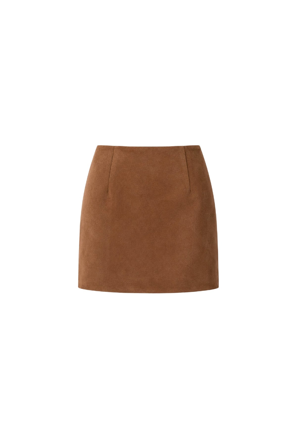 Jupe Le Dali en daim - Marron camel